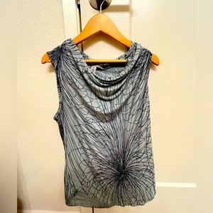Halogen Blue Cowl Neck Sleeveless Top XXSP